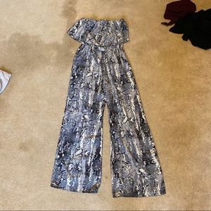 Snake print jumpsuit